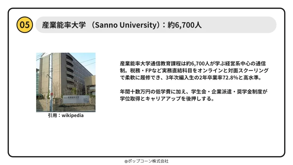 5位：産業能率大学 – 実務直結のカリキュラムと高い卒業率で社会人に優しい